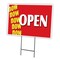 Signmission Now Open Yard Sign & Stake outdoor plastic coroplast window, C-1216-DS-Now Open C-1216-DS-Now Open - alternate 1